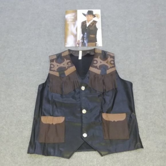 Mens COWBOY VEST Western Outfit Costume Unisex Rodeo Comic-con New - Picture 5 of 16